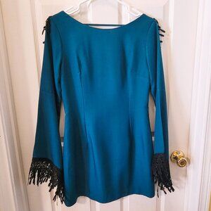 Modern Flapper Teal Shift Mini Dress
